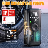 CARSUN 150PSI Wireless Tire Inflator Rechargeable - Digital Air Compressor for Car Bike Ball | 2024 Red Dot & iF Award Winner