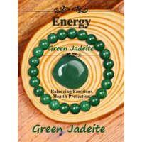 Natural Olive Green Chrysoprase Bead Bracelet for Emotional Balance Good Luck & Stress Relief Healing Stone Green Jades Jewelry