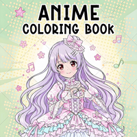 ANIME Coloring Book for Adults Featuring Cartoon Bold-easy Patterns for Relaxation Kids DIY Painting Drawing Books