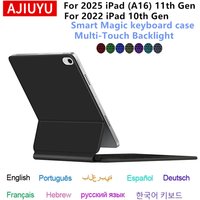 Magic TouchPad Keyboard for iPad (A16) 2025 11" Case iPad A16 11th 10th Generation A3354 A3355 A3356 A2696 Smart Cover Backlit