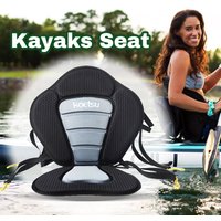 Padded Kayak Seat with Detachable Backrest Adjustable SUP Paddleboard Seat for Canoeing Fishing Water Sports Durable