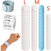 Silicone Wrist Notepad Slap Bracelet Reusable Wristband to Do List Memo Wrist Band Writable Erasable Strap for Planner Reminder