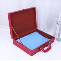 Delivery Spot Case Leather Toolbox Property Contract Key Box Large Capacity Briefcase without Logo