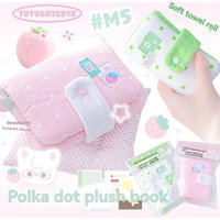 1PC Dot Plush Notebook Fresh M5 Loose leaf Notebook High Beauty Student Plush Wave Dot Handbook