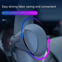 Front Position Steering Knob - Synthetic Rubber 360° Rotating Steering Wheel Booster, Power Handle Ball Shaped Spinner for Vehic