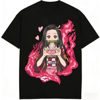 Demon Slayer Nezuko Kamado T-shirt 2026 New Summer New Anime Printed Loose Casual Breathable Kids Short Sleeve Top