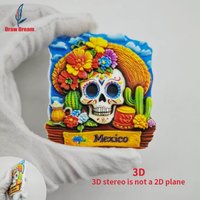 1Pc Mexican Fridge Magnet, World Travel Souvenir Collection, Suitable for Home and Office Decoration, Personalized Exclusive Travel Souvenir Magnetic Fridge Magnet, Home Decoration, Kitchen, Room,