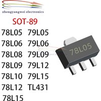 50PCS 78L05 78L06 78L08 78L09 78L10 78L12 78L15 79L05 79L06 79L09 79L12 79L15 TL431 SOT89 SOT SMD SOT-89 Triode