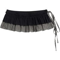 Retro Plaid Layered Short Cake Half Skirt Spring Autumn New Style High Waist A-Line Skirt Commute Korean Style Women's Skirt