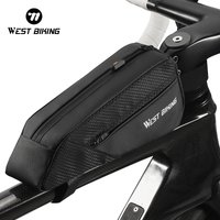 WEST BIKING Bicycle Top Tube Bag 1.2L Portable Bike Front Frame Bag 3D Stereo Cycling Tool Bag MTB Road Bike Accessories