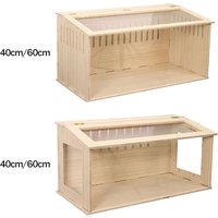 Wood Hamster Cage Nesting Box for Chicken Mice and Rat Habitat Feeding Box for Reptiles Hedgehog Mouse Guinea Pig Chinchillas
