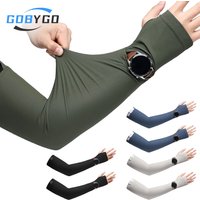 AliExpress gobygo GOBYGO 1Pair UPF50 Cooling Arm Sleeves Outdoor Cycling Driving Sun Shield Moisture-absorbing Breathable UV Protection Fingerless