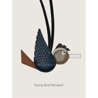 Crocodile & Lizard Skin Bird Charm Handmade Luxury Bag Charm Pendant For Birkin & Kelly Bag Unique Designer Handbag Accessory