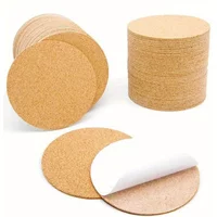 10/50pcs Circular Adhesive Self-adhesive Cork Pad Anti Slip Pad Cork Washer 1mm Glass Ceramic Cork Sticker