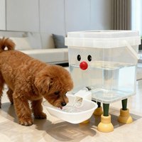 Automatic Smile Face Pet Water Dispenser,Cartoon Fountain Design,Multifunctional Bowl For Cat Dog Puppy Home Living Room Feeding
