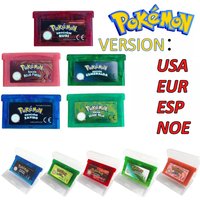 2026 Neue 32-Bit Pokémon GBA Spielkarte Emerald FireRed LeafGreen Ruby Sapphire Shiny Label Multi-Version NOE/FRA/ESP/USA