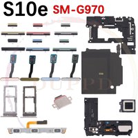 USB NFC Port Loudspeaker Earpiece Fingerprint Sensor Signal Power Volume Button Flex Cable For Samsung S10e G970 SIM Card Tray