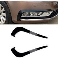 2PCS Front Bumper Side Canard Fog Light Cover Air Vent Trim Spoiler For Volkswagen VW Passat B7 2011-2015