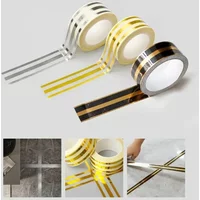 1 Roll 5m Living Room Tile Gap Tape Self Adhesive Mildewproof Gap Sealing Foil Strip Wall Tile Floor Stickers Home Decoration
