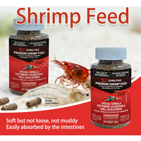 280g Shrimp Feed Pellets 3-in-1 Premium Aquatic Nutrition with Astaxanthin for Crystal Red Shrimp Dwarf Shrimps Fish ZORILYNX