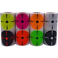 Fluorescent Color Shooting Target Stickers - 7.5cm (2.95in) Diameter, 200 Pcs/Roll, Multiple Colors Available