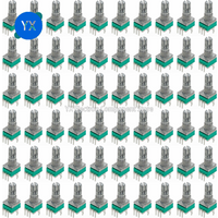 100 SZT. RK097 Precyzyjny Potencjometr Liniowy Pionowy Jednoogniwowy Trzpień 15mm Oś D B2K B10K B20K B50K B100K B500K B1M