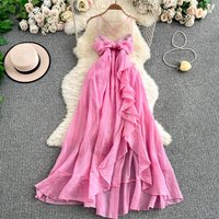 Sexy butterfly ruffle asymmetrical Fashion Birthday Party Evening Women Goth Slim fairycore Summer