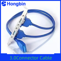 Bracket Cord Wire Motherboard for PC 20pin to Dual USB 3.0 Front Panel Header Connector Cable Adapter