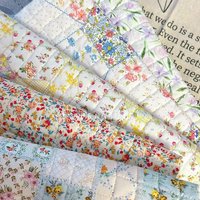 140x50cm 40s Quilted Cotton Digital Print Small Floral Fabric Padded Autumn and Winter Jacket Coat Bag Sewing Cloth