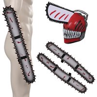 Denji Cosplay Fantasy Wristlet Helmet Anime Chain Cosplay Saw Disguise Costume Acccessories Hand Props Adult Roleplay Props