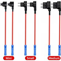 10/5 pièces MINI petit porte-fusible de voiture de taille moyenne adaptateur de robinet de circuit supplémentaire Micro Mini fusible à lame ATM Standard pour canettes de voitures