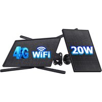 SECTEC 4G SIM Card Solar Router 20W 20100mAh Battery with Sim Card Slot Outdoor for Trail Camera Security Cam IP66 Waterproof