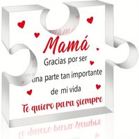 Spanish Mom Acrylic Puzzle Decor Paperweight & Keepsake Mother's Day & Birthday Gift