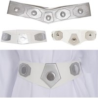 Leia White Belt Princess Waistbelt Movie Space Battle Cosplay Fantasy Costume Accessories Women Fantasia Props Halloween Gifts