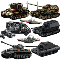 E-100 Heavy Tank Leopard G-type tank Building Blocks MOC Toy Creative Toy Series Tank Model DIY Assembly Kit Birthday Gift