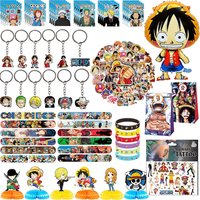 One Piece Anime Figures Stickers Keychains Balloons One Piece Anime Party Kit One Piece Theme Gifts for Guests Baby Shower