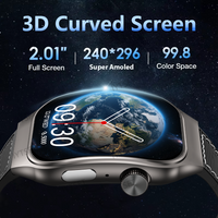 LAXASFIT 2.01 Inch Curved Screen Men's Smart Watch Bluetooth 5.3 HD Call Multiple Sports Modes Woman Watch Gift