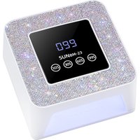 USB Powered UV LED Nail Lamp, 21 LEDs Nail Dryer, Square Display Screen, 4 Timer Modes, Fast Curing Gel Nail Light