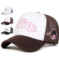 Unisex EVERYONE IS GOING Letter Embroidery Baseball Net Caps Adjustable Casual Hats Spring and Summer Outdoor Sunscreen Hat