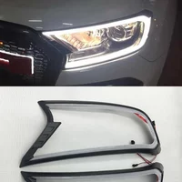 2Pcs Refit Headlight Contour LED DRL For Ford Ranger/Everest 2015 2016 2017 2018 2019 Light Brow Headlamp Accessories