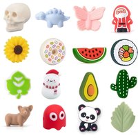 LOFCA 10 pièces mignon dessin animé feuille Silicone perles de qualité alimentaire Silicone utilisé dans la fabrication de bijoux collier bijoux Bracelets accessoires