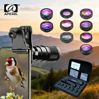 APEXEL 22X Phone Camera Lens 10IN1 Telescope Zoom Macro Fish Eye Lens For iPhone Samsung Smartphone Lente Telephoto Lens
