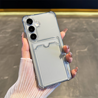 For Samsung Galaxy S26 S25 S24 S23 S22 S21 Ultra Plus S20 FE Edge Shockproof Clear Card Pocket Phone Case Cover