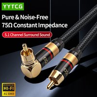 Coaxial Digital Audio RAC Cable for DVD Projector TV Speaker Amplifier HiFi 5.1 SPDIF RCA Male To Male Stereo Audio Cord