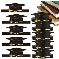 2026 Paper Graduation Hats 10 Pack Cardboard School Graduation Caps Headbands With Tassel for Ceremony Congrats Celebration