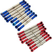 8pcs Hard Steel Adjustable Front and Rear Toe Links Push Rods for Traxxas 1/16 E-Revo Summit 7138 7118