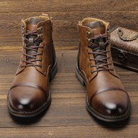 Size 7-13 Fashion Comfortable2024 Brand Leather Men Boots #AL606