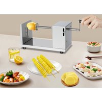 Manual Potato Spiral Cutter,4*Blades,430 Stainless Steel,2.5-3mm Thickness Of Cutting,Manual Potato Tower Machine,Home Cook