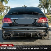 For Mercedes-Benz E Class Sport W212 E63 AMG Sedan 2013-2015 Carbon Fiber Car Rear Bumper Diffuser Lip Spoiler Rear Body Kits