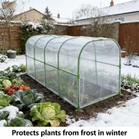 2nd Gen 11mm Thick Greenhouse for Balcony Garden Winter Plant Insulation Outdoor Flower Room Warm House 250x120x115cm with Film